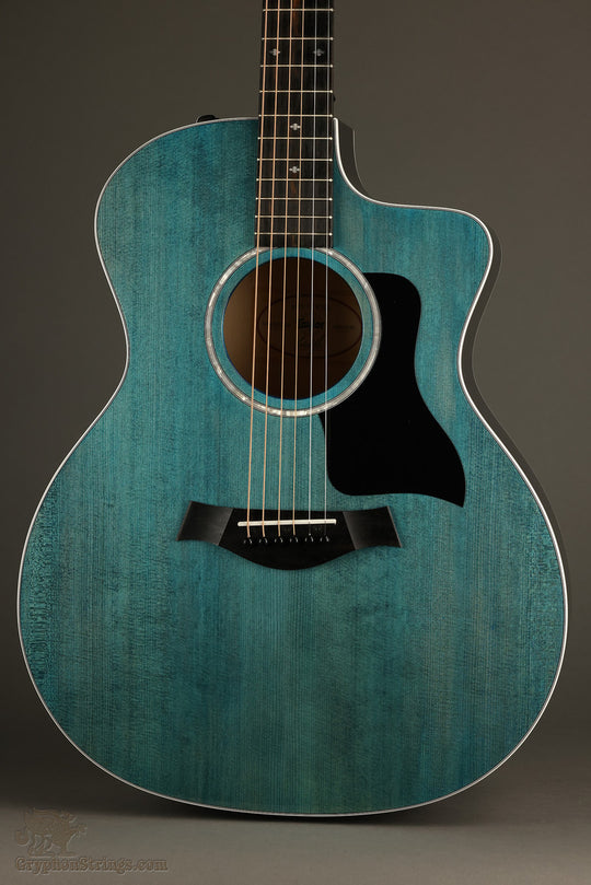 2023 Taylor 214ce DLX Transparent Blue LTD Acoustic Electric Guitar - Used