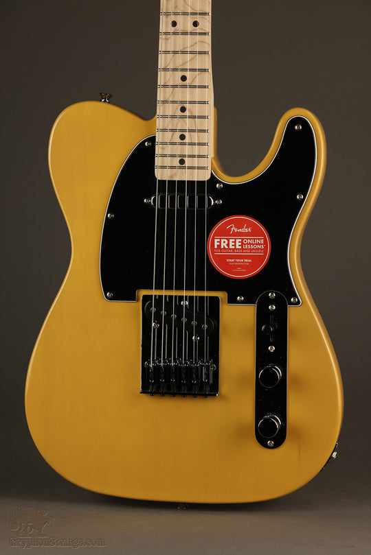 Squier Affinity Series™ Telecaster®, Maple Fingerboard, Black Pickguard, Butterscotch Blonde - New