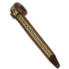 Henry Heller 2" Tort-O Herringbone Cotton Brown w/Yellow & Black